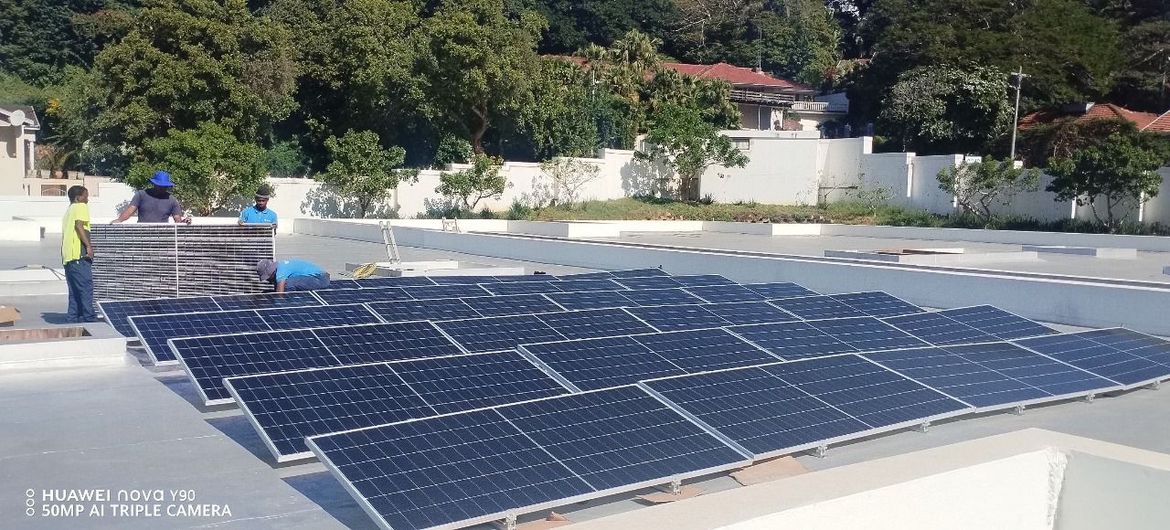 Residential solar panel installation